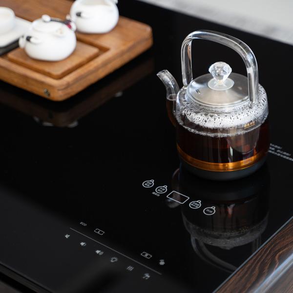 2024 Primst Luxury Tables Smart Tea Table Boling Kettel Tea Pot Set and Fridge Drawer