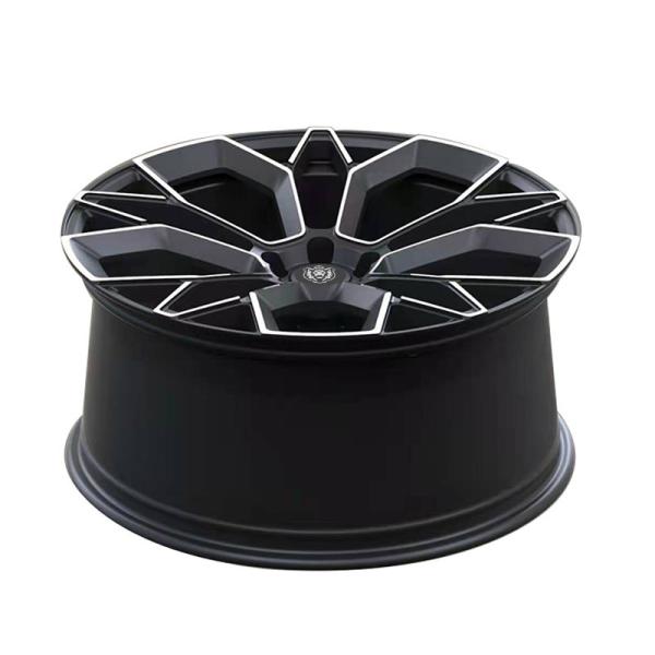 Gloss Black Color And Machine Face Forged Aluminum 21 inch wheel for cars