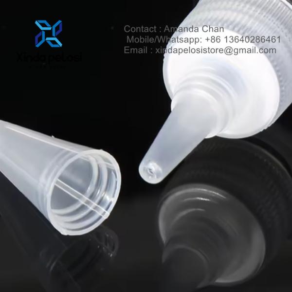 Bouteille à bouche pointue en plastique avec buse pour bouchon de vente