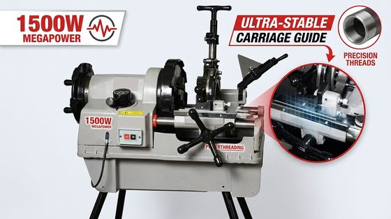 STT100F Electric Pipe Thread Cutting Machine 1/2 to 4 Inch 1500W Motor 12/22/38 RPM