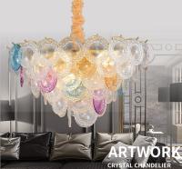 O vidro decorativo elegante do hotel conduziu a altura 45cm da luz E14 do pendente