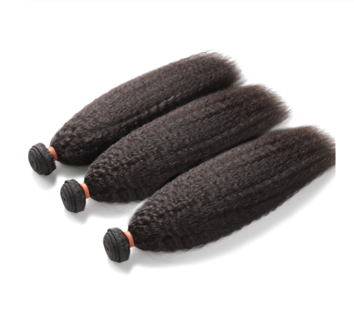 No Synthetic Kinky Straight Indian Remy Human Hair Extensions For Black Ladies