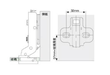 Self Closing Hydraulic Glass Door Hinge , Inset Concealed Kitchen Cabinet Hinges