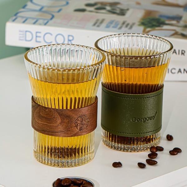 Eco-Friendly Japanese Juice Cup with Vertical Pattern and Anti-Ironing Glass