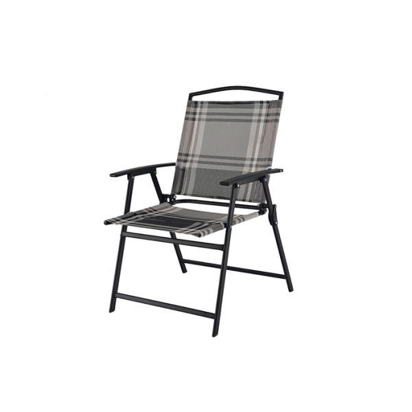 Steel Foldable Textilene Garden Chairs Powder Coating Color