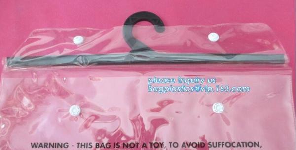 custom printed aluminum foil lined hook hanger zip lock sock packaging bag,PVC bag/PVC hook bag /PVC hanger bag for Unde