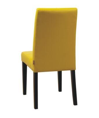 PU/leather upholstery beech wood wooden dining chairs with double line stitching,wooden fashion dining chairs high back