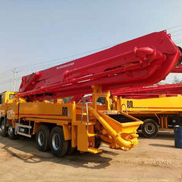 42 Meter Putzmeister Beton Pump Used Truck Mounted Red Color