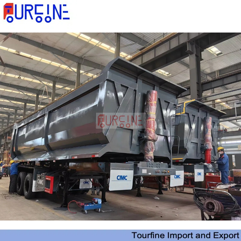 30 CBM 3 Axle Dump Semi Trailer with Front Hydraulic Tipping for Bulk Material