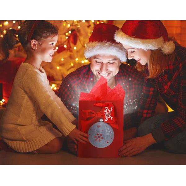 Fiestas de lujo Regalos de Navidad Felices Compras Bolsas de papel de lujo con logotipo personalizado