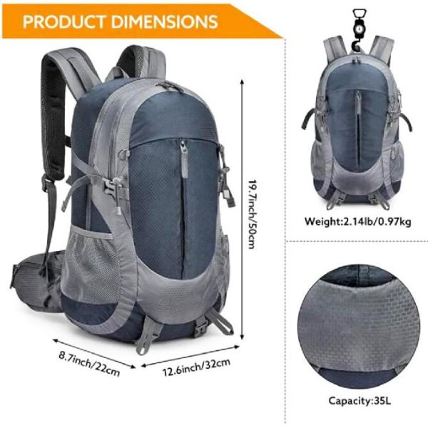 Les sports en plein air de résistant à l'eau léger voyagent augmentant le sac à dos avec la couverture de pluie