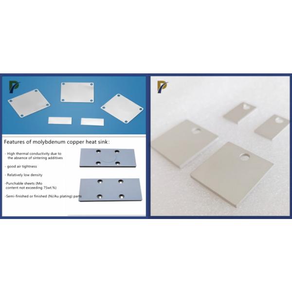 Никель CuMoCu/серебряный покрытый теплоотвод меди молибдена с хорошим Machinability