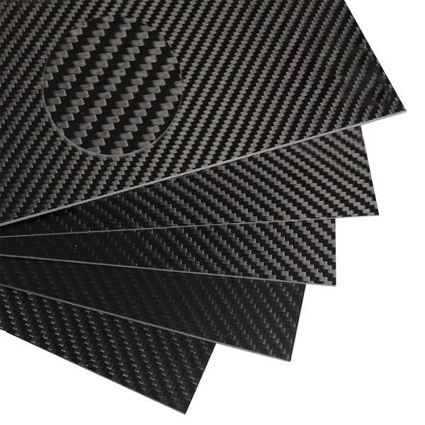 High Quality 1000 mm x 1000 mm x 1.5 mm Thick Carbon Fiber Plate