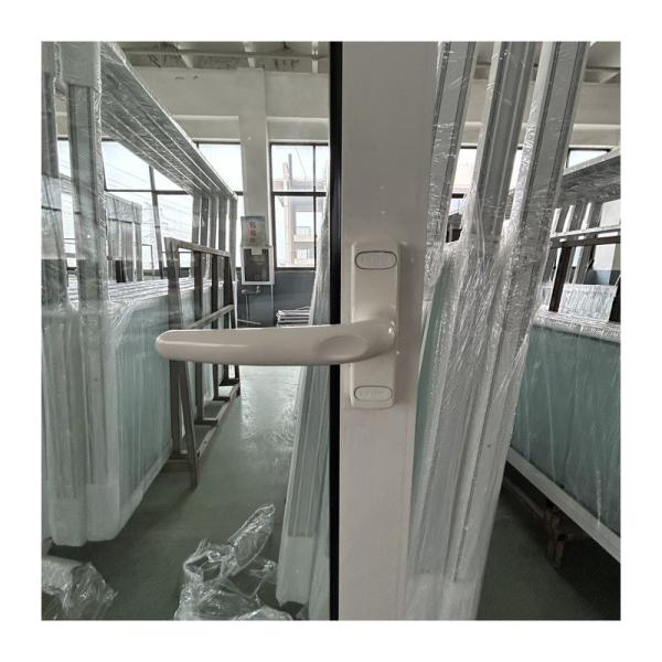 Lightweight White Aluminium Double Sliding Doors Sound Insulation