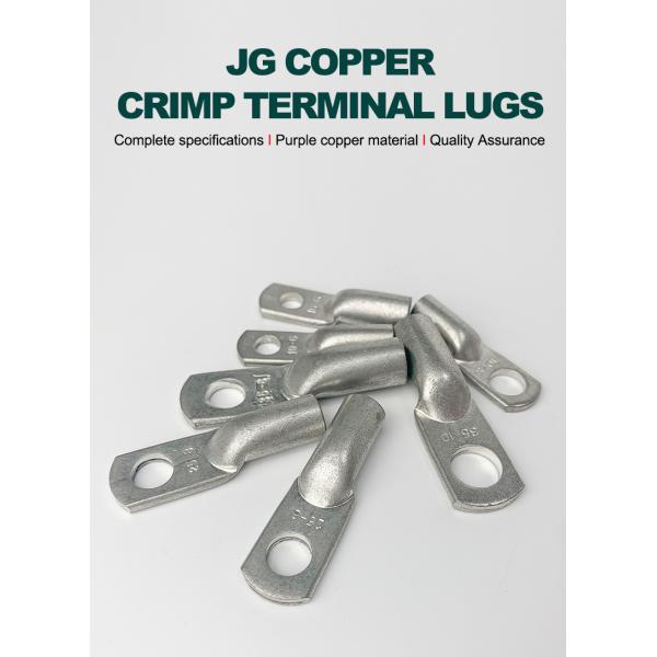 JG Battery Tubular Cable Lug Purple Ring Cable Crimp Connectors Copper Tinned Plated (Коннекторы для скрещивания кабеля с помощью фиолетового кольца)