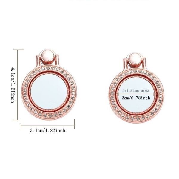 Personalized 360 Degree Rotating Zinc Alloy Sublimation Blank Phone Ring Holders Custom Phone Finger Holder