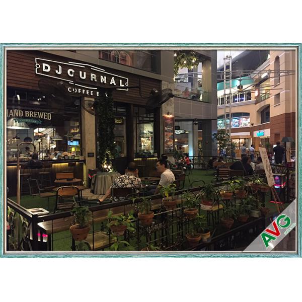 PU Coating S Shaped Indoor Fake Grass Carpet For Swimming Pool Landscaping