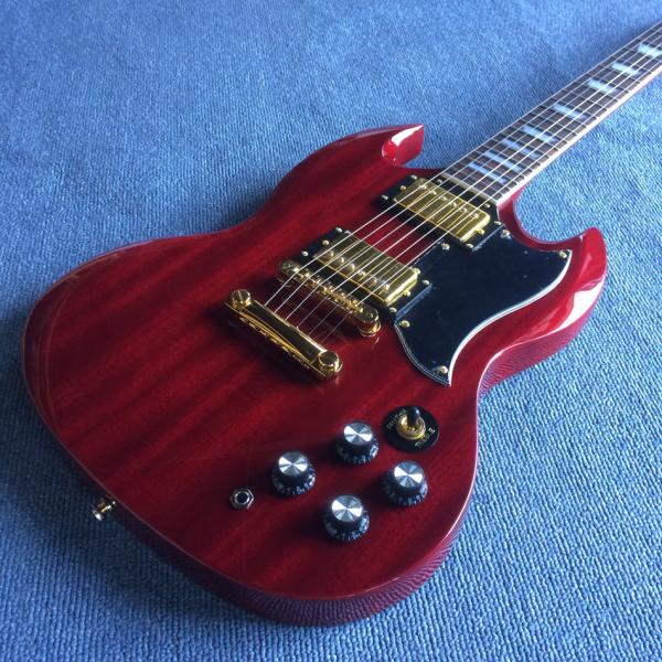 Custom Grand Solid Mahogany Body Electric Guitar Gold Hardware Tune-o-Matic Bridge