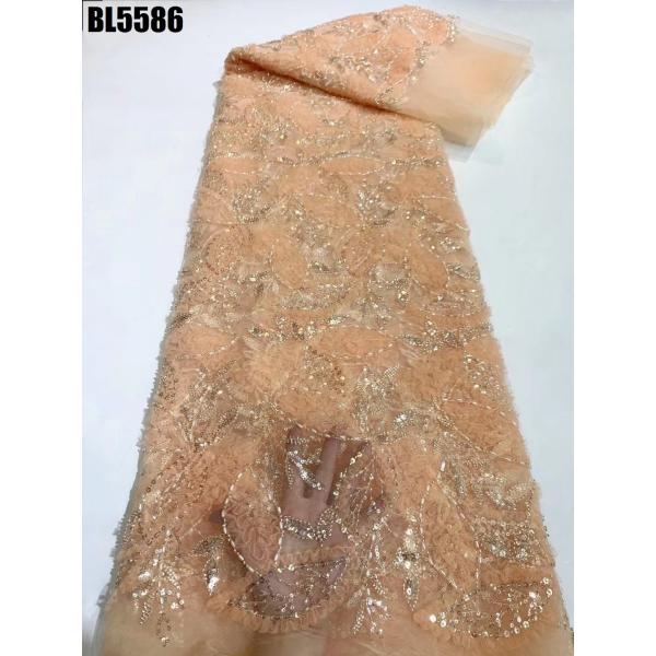 2023 new and high quality  Australian beaded lace wedding dress with shiny beaded Europe and America lace for wedding for party