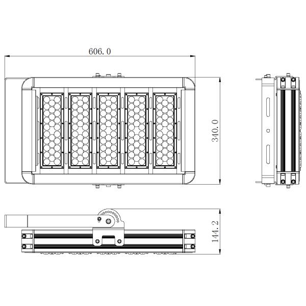 Tennis Court 250W LED Outside Flood Lights , LED Flood Light Fixtures Impact Resistance