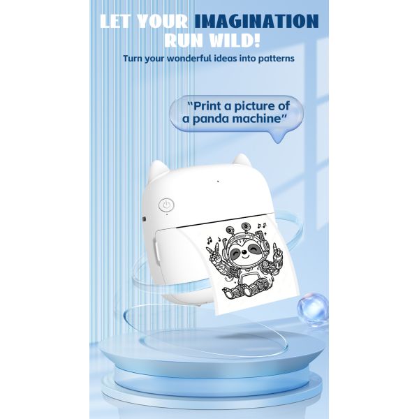 mini AI thermal printer C23 1200mah battery Wireless Inkless Mini Pocket printer
