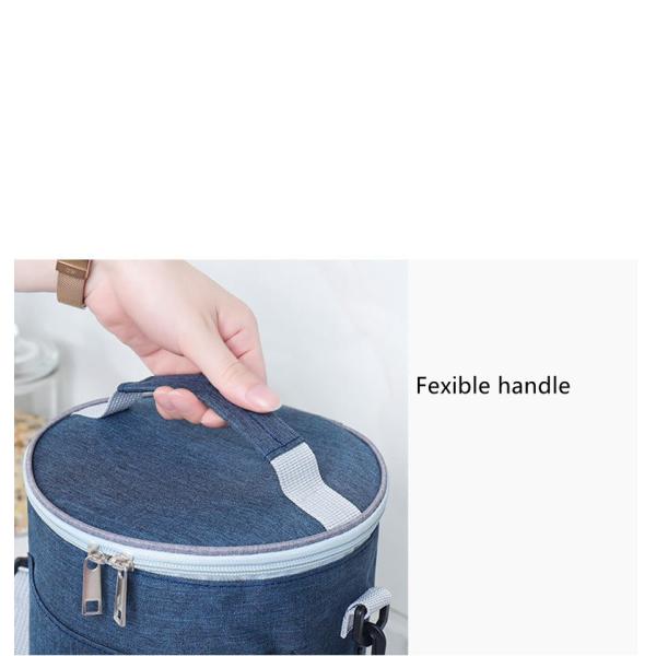 Adjustable Shoulder Strap Insulated Reusable Lunch Bag for Women Allover Print Food