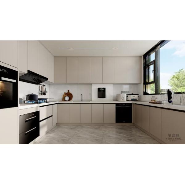 Fadior UrbanSteel U-Shape Kitchen With Quartz Top & Stainless Suite