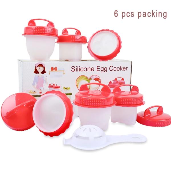 6Pcs Egg Cooker Silicone Household Products Hard Boiled Egg Silicone Cups