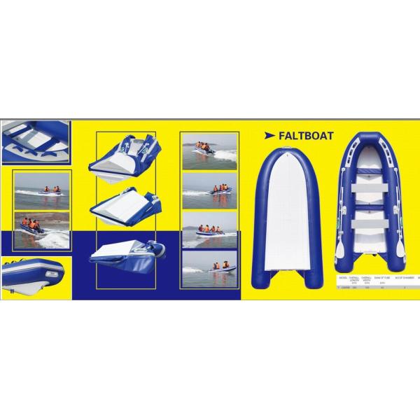 Color Customized Foldable Rib Boat Inflatable Sailing Dinghy With Repair Kit / Carry Bag
