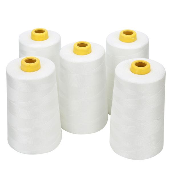 40s/2 Sewing Thread Base Color 5000 Yards Raw White Bleached Black Polyester Thread
