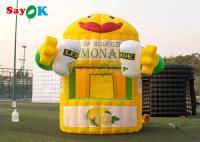 9.8ft Atraente Fresco Amarelo Air Tent inflável Limão Frutas Stand Dome Tent
