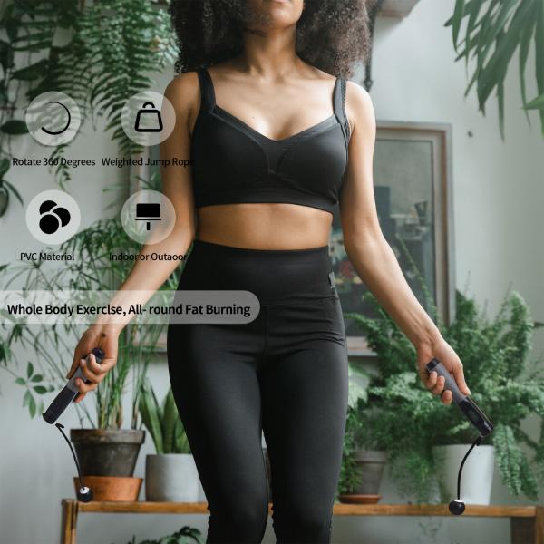 Fitness Equipment Weighted Speed Skipping Rope Digital Smart Cordless Jump Rope with Counter