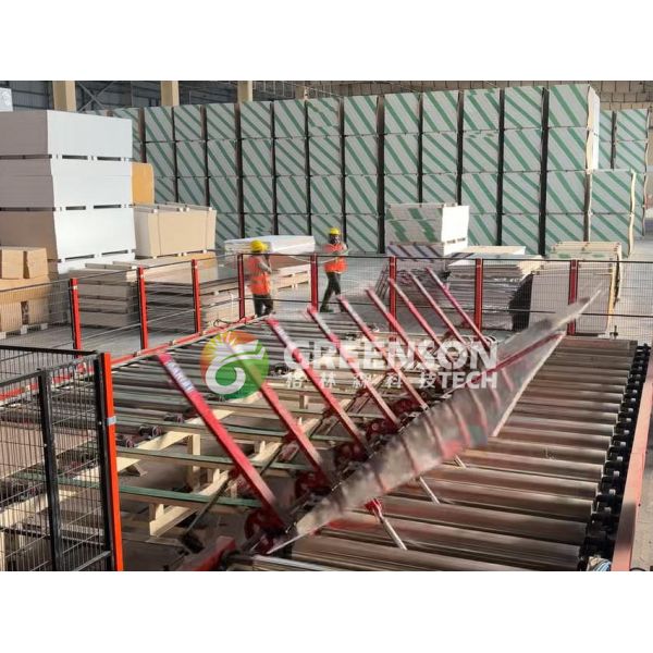 PVC Laminated Fiber Cement Board Making Machine with 1300mm Effective Laminating, PLC System, and 2-6 Million Sq.m/Year Production Capacity
