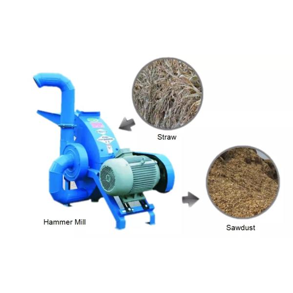 Точильщик 400kg/h 12hp мозоли фермы машины молотковой дробилки двигателя дизеля 5.5Kw