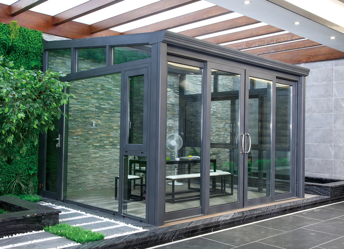 Modular Design Aluminium Sun Room Broken Bridge Structure Leak Proof Sealing