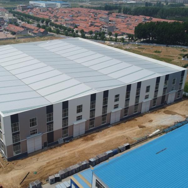 Multi Spans Steel Structure Workshop Buildings High Strength With Overhead Crane