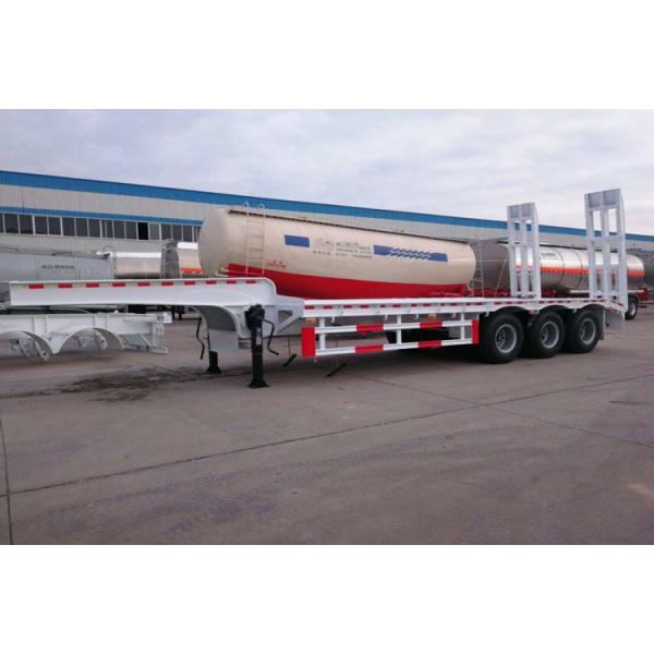 3 Axles Low Bed Semi Trailer Sale In Africa 50 Ton With Ramp 12 Wheelers