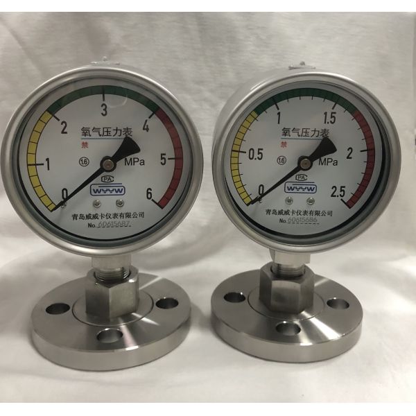 4 100mm 0-6MPa Stainless Steel Oxygen Pressure Gauge | Oxygen Pressure Gauge Meter, Medical Oxygen Pressure Gauge, Oxygen Manometer