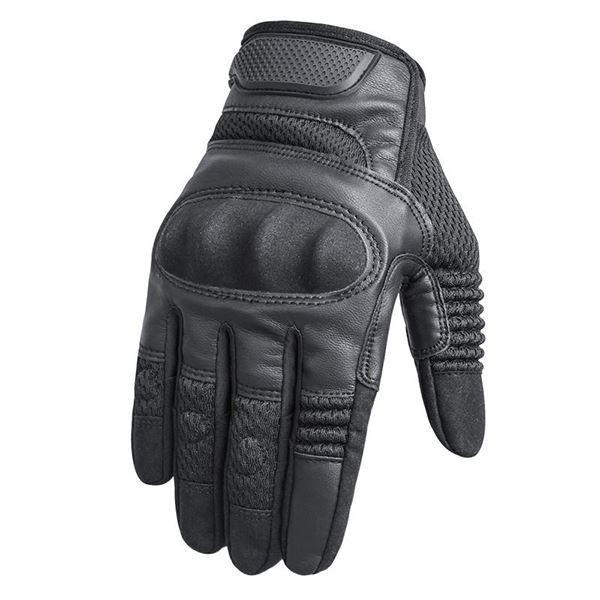 Protective Gear Full Finger Gloves, Motorcycle Tactical Gloves Upgraded Touch Screen Damping Palm Pads Rubber Guard
