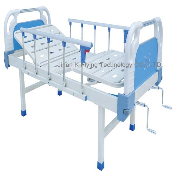 ISO 9001 2 Handles Manual Nursing Bed Detachable Head