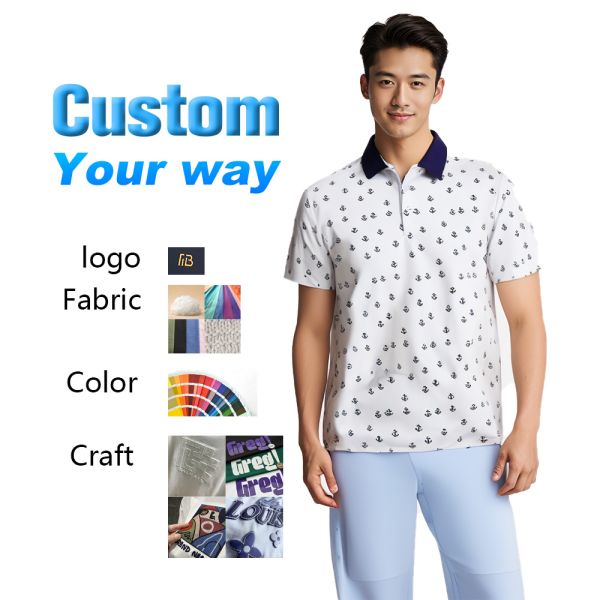 Men's Polo Shirts for Men and Women Personalized & Printed Golf Polo for Business Casual Wear and Sport Teams Men T Shirt Polo