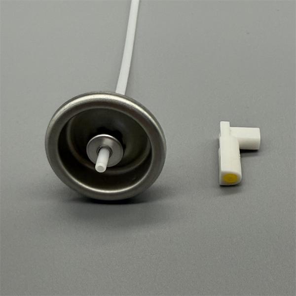 Heavy-Duty Industrial Metered Aerosol Valves for Precision Lubricants & Cleaners with Chemical Resistance and Reliable Sealing.
