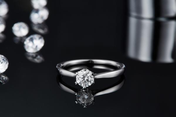 0.5ct  Shape Hexgonal  Lab Diamond Jewelry With Silver Women Ring