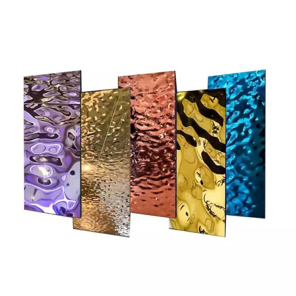 316l Stamped Stainless Steel sheet Water Ripper Finished For Ceiling Decoration