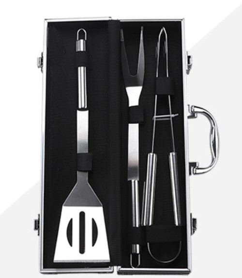 Promotion BBQ Tool With Aluminum Box 3PCS  For Wholesale Barbecue Outdoor Tool