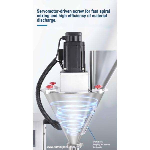 Máquina de Llenado de Polvo Semiautomática con Accionamiento Eléctrico para Botellas, Bolsas, Leche, Cosméticos, Químicos, Dosificación por Peso, Auger