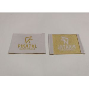 Custom Sew In Labels Garment Damask Woven Labels Supreme Woven Fabric Labels
