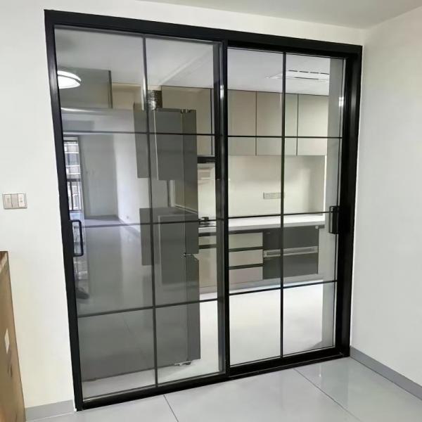 China Supplier Energy-Efficient Thermal Break Narrow Frame Aluminum Sliding Door with Double Glazed