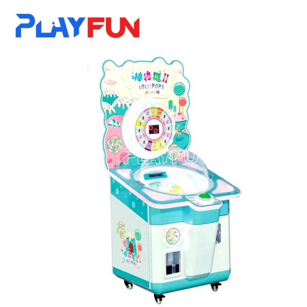 Playfun Cheap Looly Pop Coin Operated Claw Lollipops Candy Gift Machine Arcade Game for Indoor Game Center