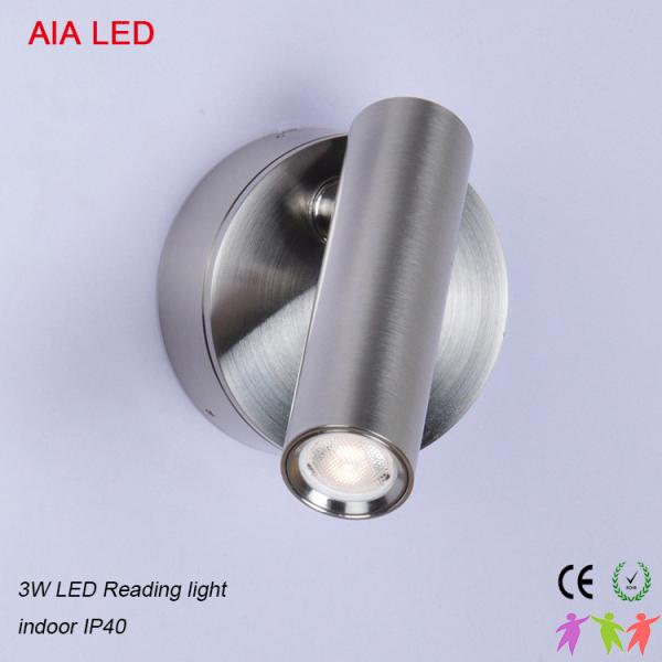 Surface brushed sliver indoor LED wall light for hotel& led bed wall light for bedroom
